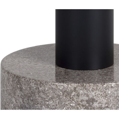 Monaco 19.75 X 17.75 inch Black / Grey Marble / Raw Umber End Table